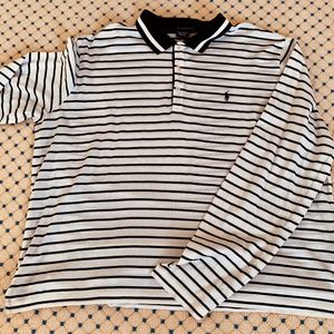 RALPH LAUREN STRIPED GOLF TOP